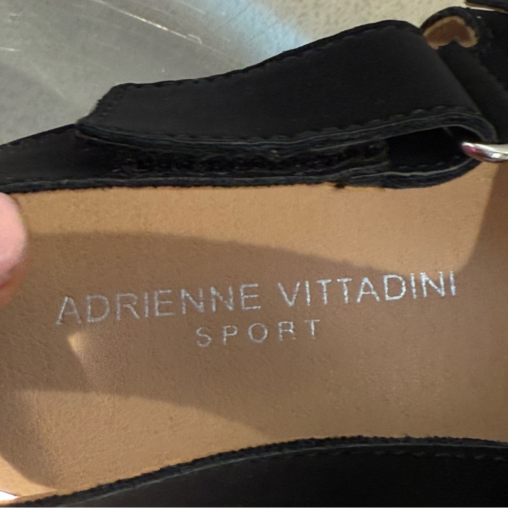 Adrienne Vittadini Black Jeweled Prize Strappy Platform Sandals Women Size 9.5 - Picture 9 of 12
